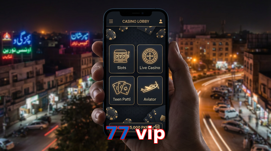 Main screen of 77 Vip app page for PK players