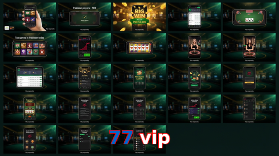 Main screen of 77 Vip bet page for PK players